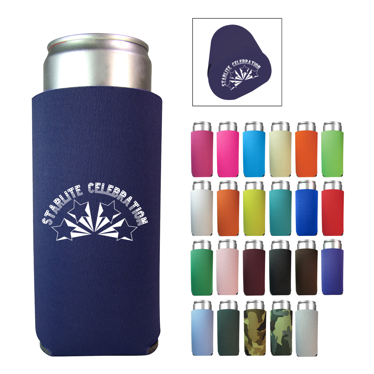 12 Oz. Slim Fit Kan-Tastic WIth 3 Imprint Locations