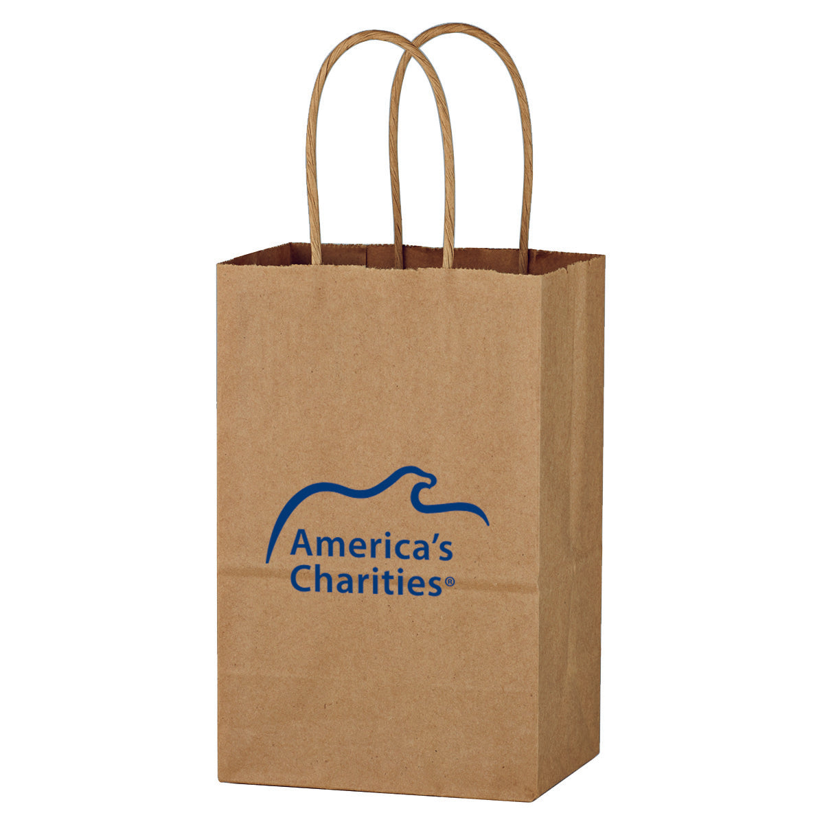 Kraft Paper Brown Shopping Bag - 5-1/4" x 8-1/4"