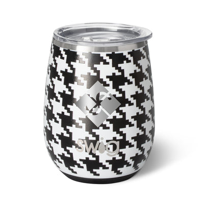 14 Oz. Swig Life™ Houndstooth Stainless Steel Stemless Wine Tumbler