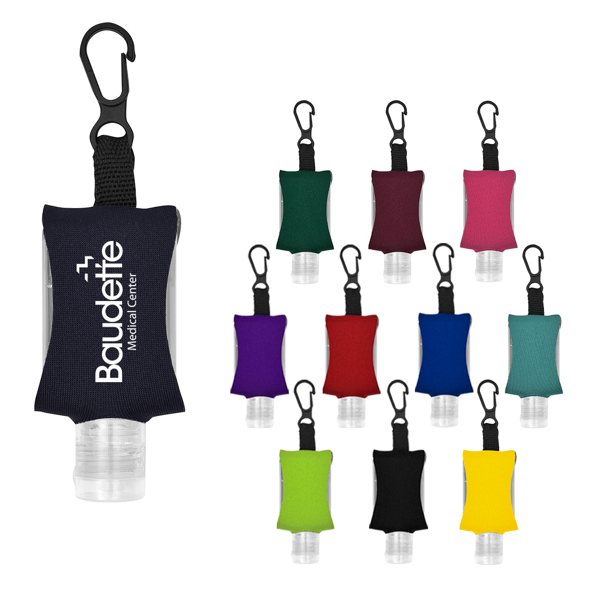 - .5 OZ. HAND SANITIZER WITH EVA CASE AND CLIP