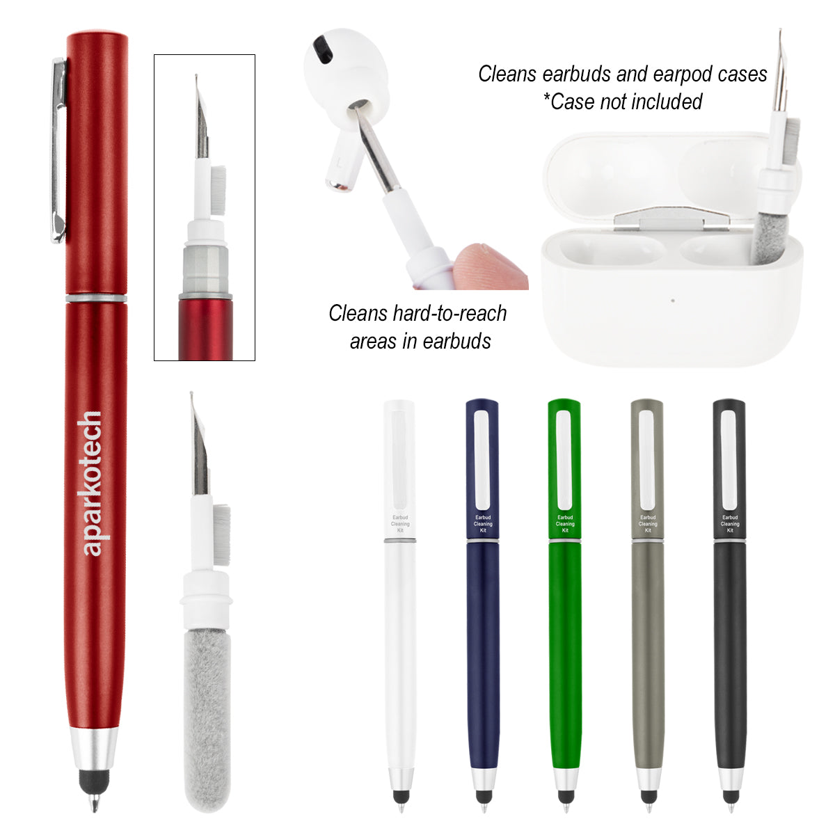 Stylus Pen With Earbud Cleaning Kit