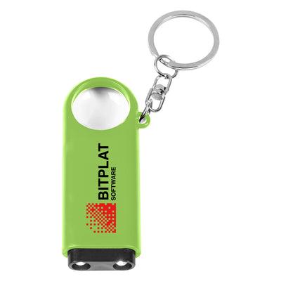 Magnifier And LED Light Key Chain