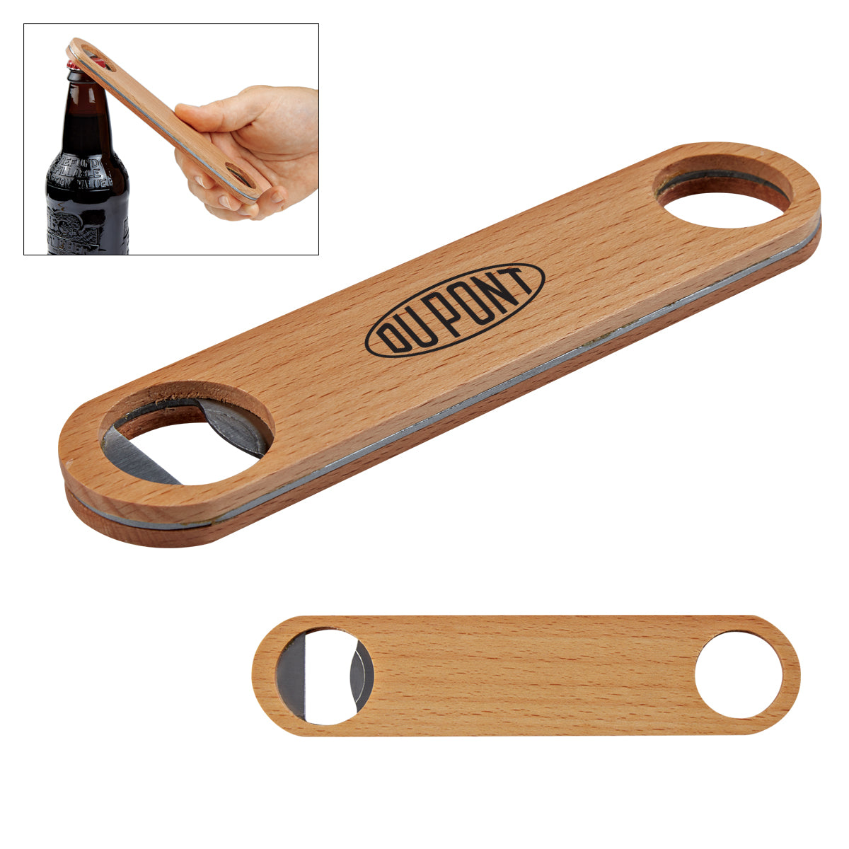 Large Wood Bottle Opener