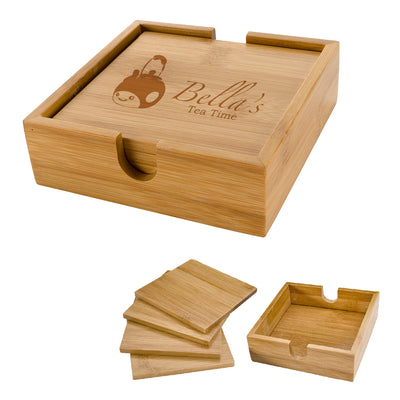 Bamboo Coaster Set