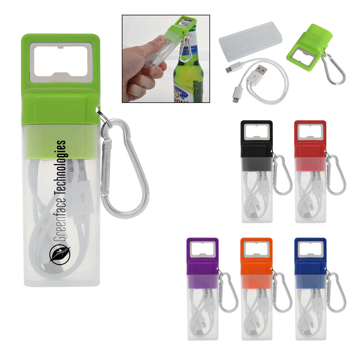 3-In-1 Ensemble Charging Cable Set With Bottle Opener