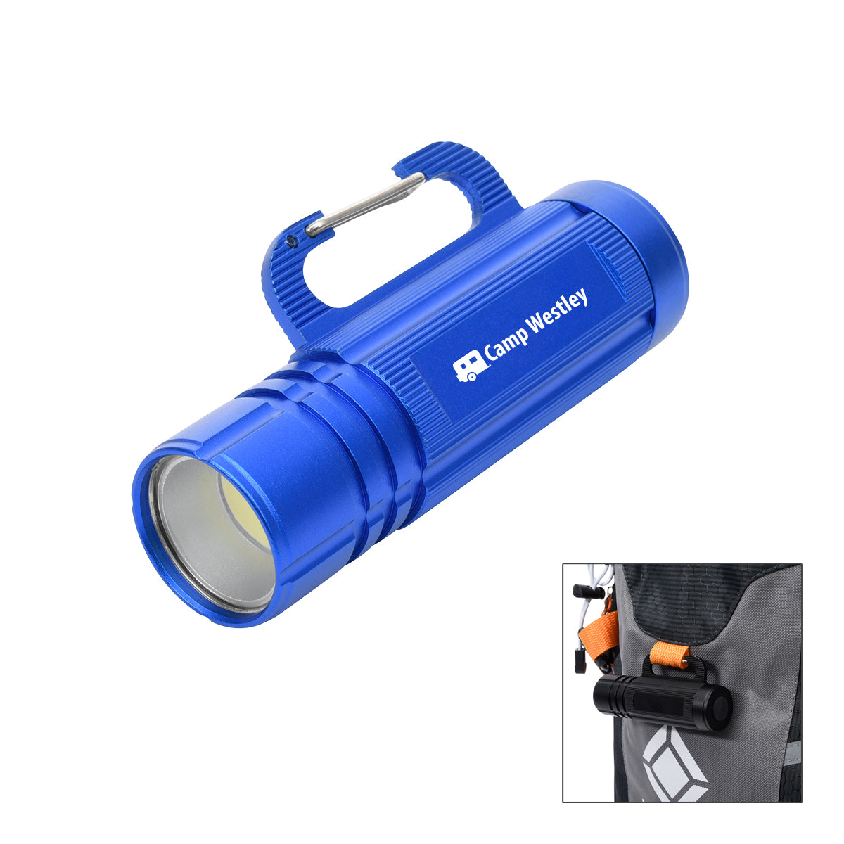 COB Flashlight With Carabiner