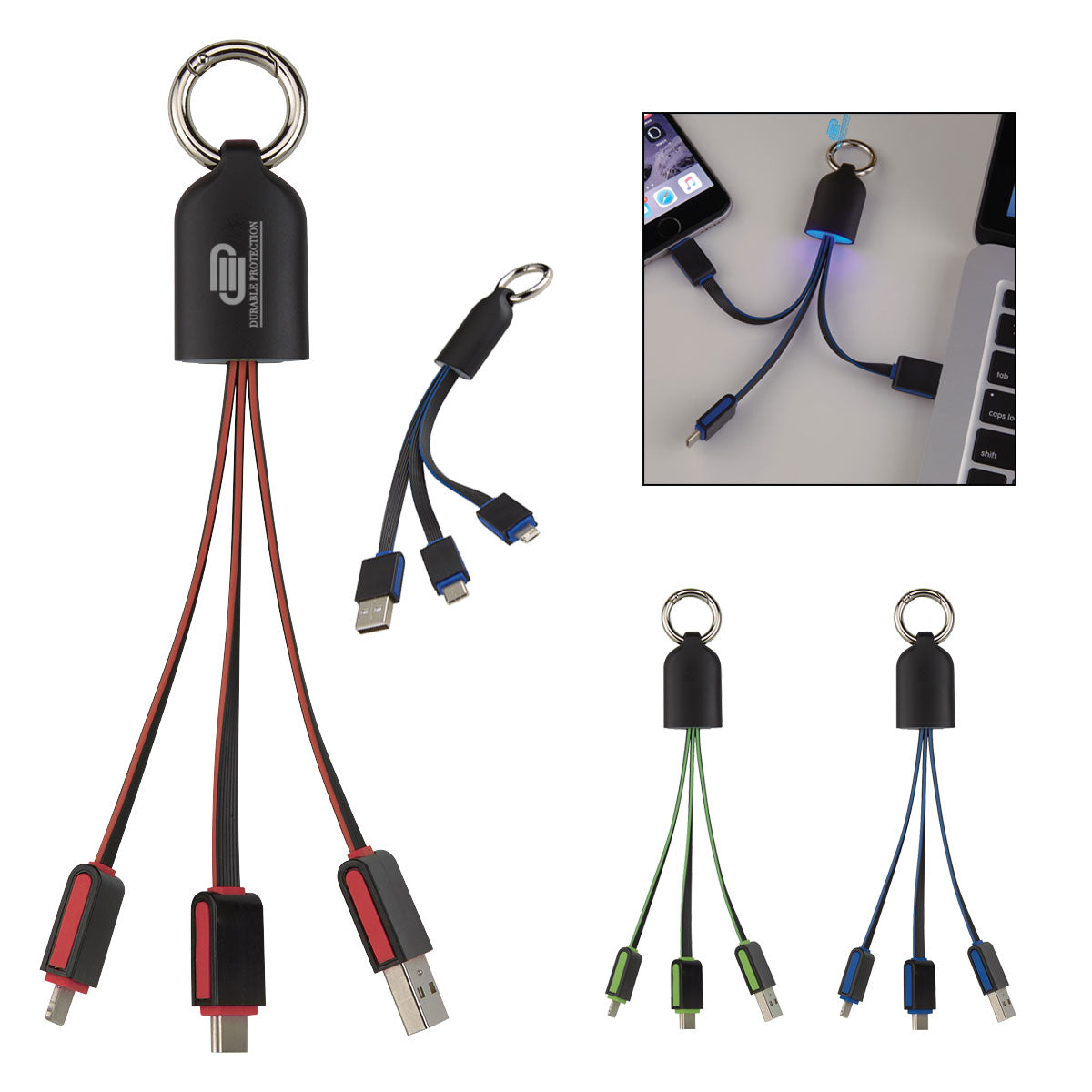 3-In-1 Light Up Charging Cables