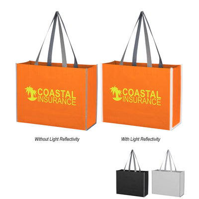 Non-Woven Reflective Edge Tote Bag