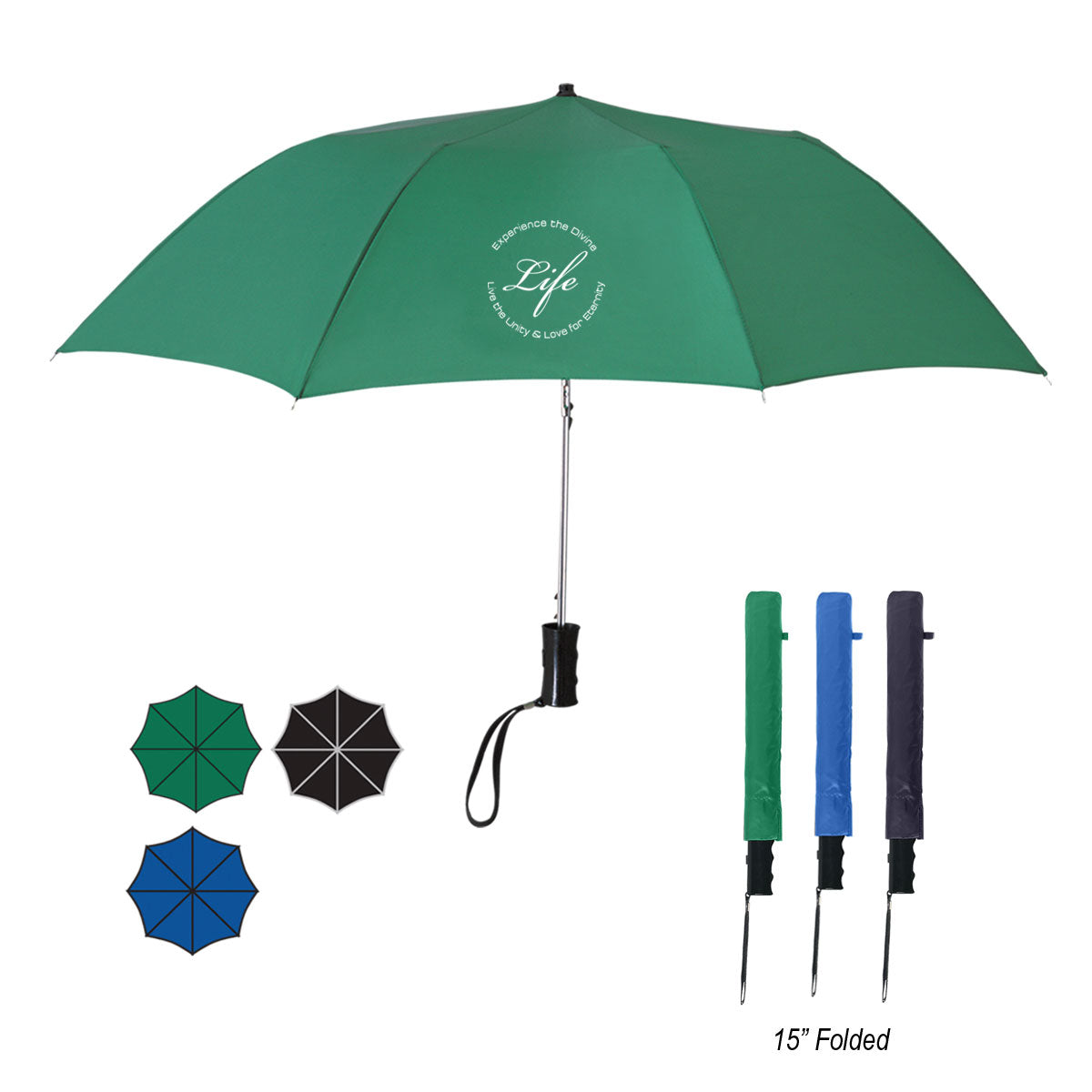 36" Arc Telescopic Folding Automatic Umbrella