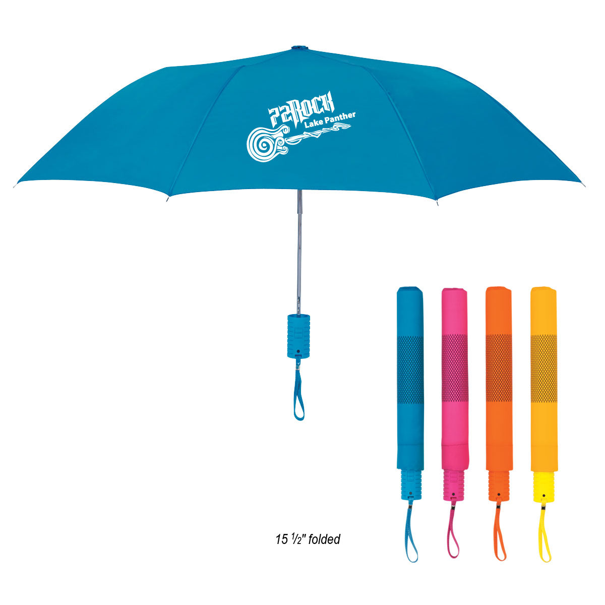 42" Arc Neon Telescopic Folding Umbrella