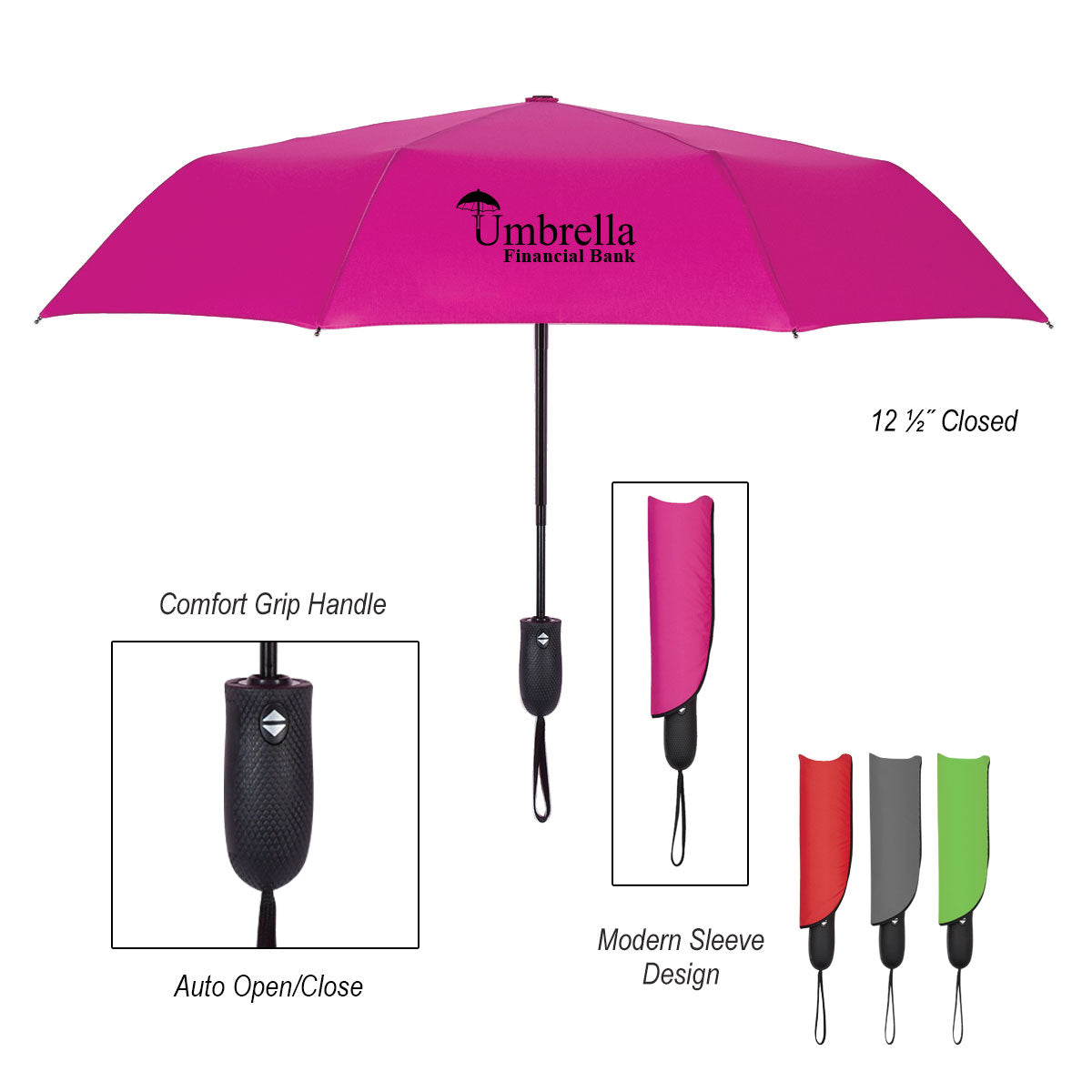 42" Arc Telescopic Wave Umbrella