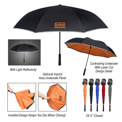 48" Arc Reflective Edge Inversion Umbrella