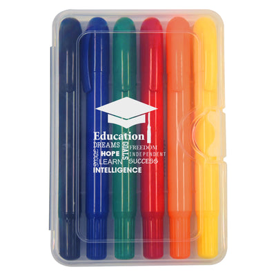 6-Piece Retractable Crayons In Case