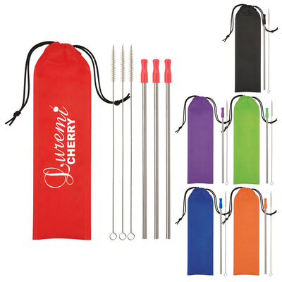 3- Pack Stainless Steel Straw Kit