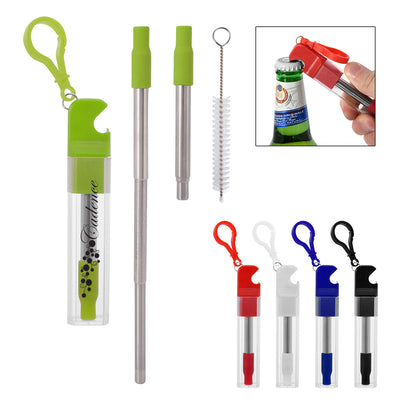 Straw Kit With Bottle Opener