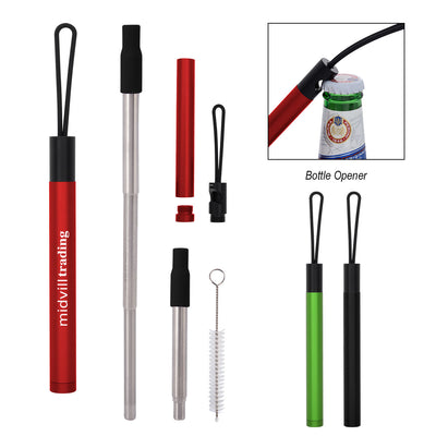 Tailgater Straw Kit With Bottle Opener