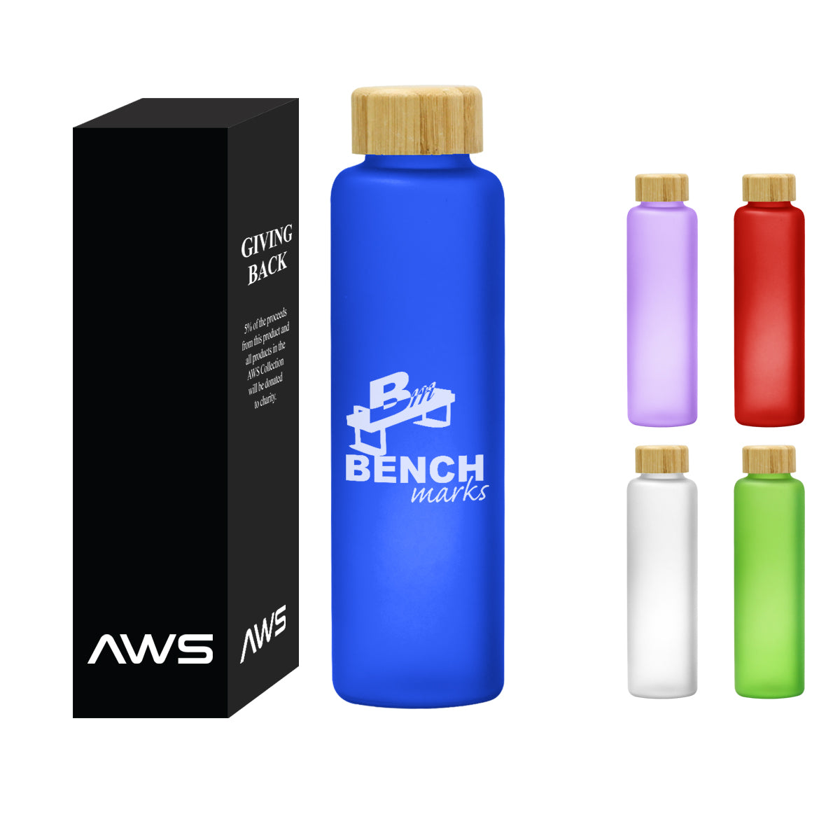 Aws 20 Oz. Belle Glass Bottle With Bamboo Lid