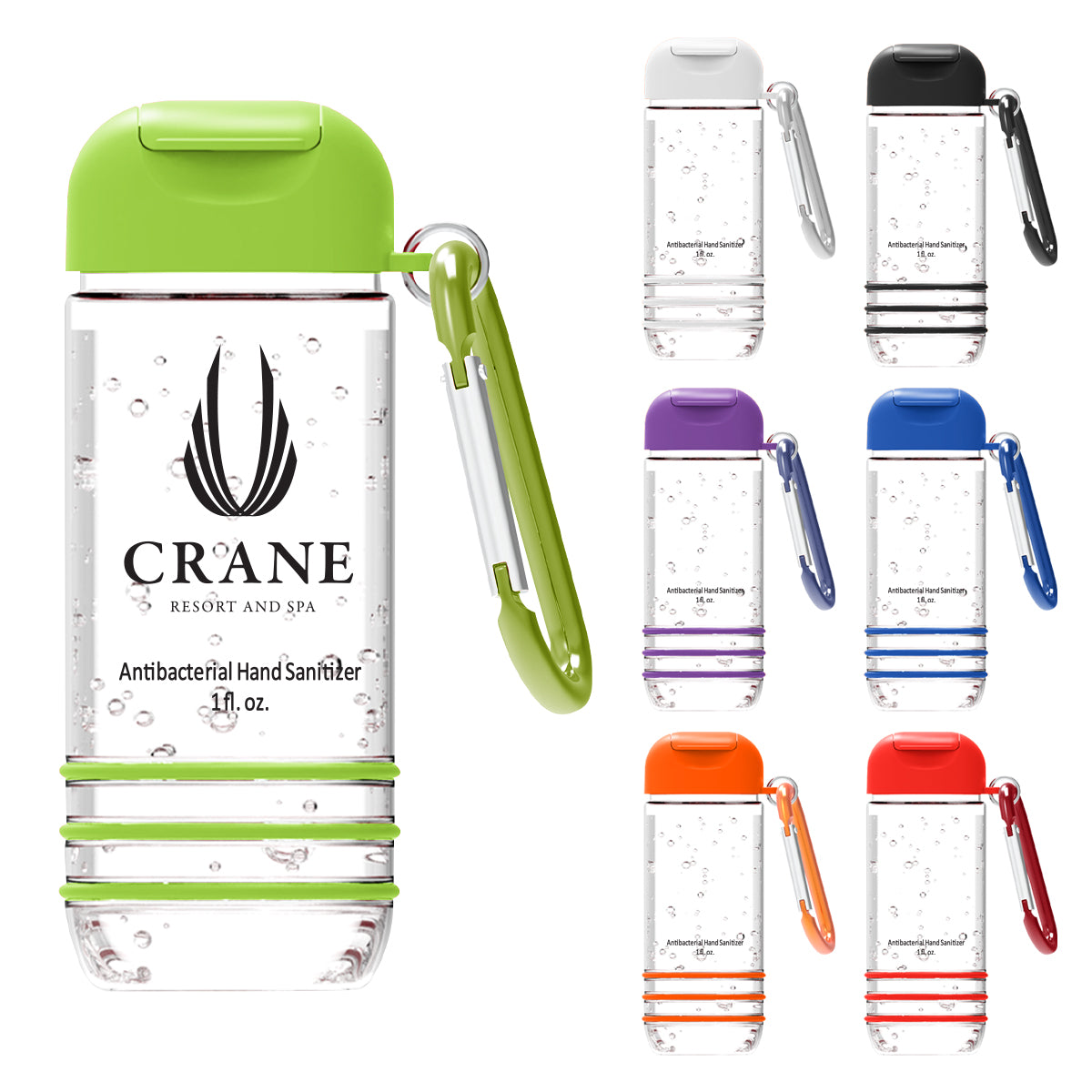 Color Burst 1 Oz. Hand Sanitizer With Carabiner
