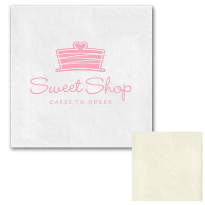 6" x 6" 3-Ply Full Color Tissue Napkin