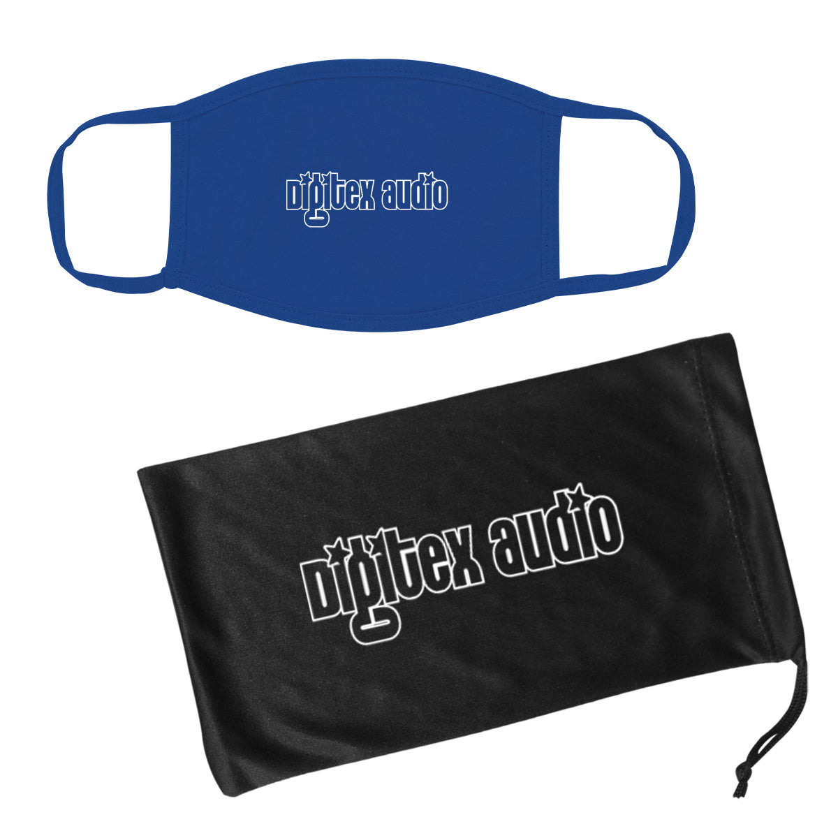 Cotton Reusable Mask & Mask Pouch With Antimicrobial Additive