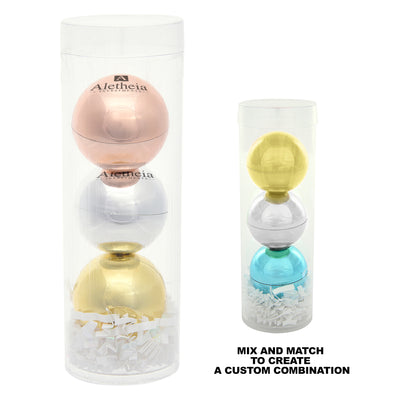 3-Piece Metallic Lip Moisturizer Ball Tube Gift Set