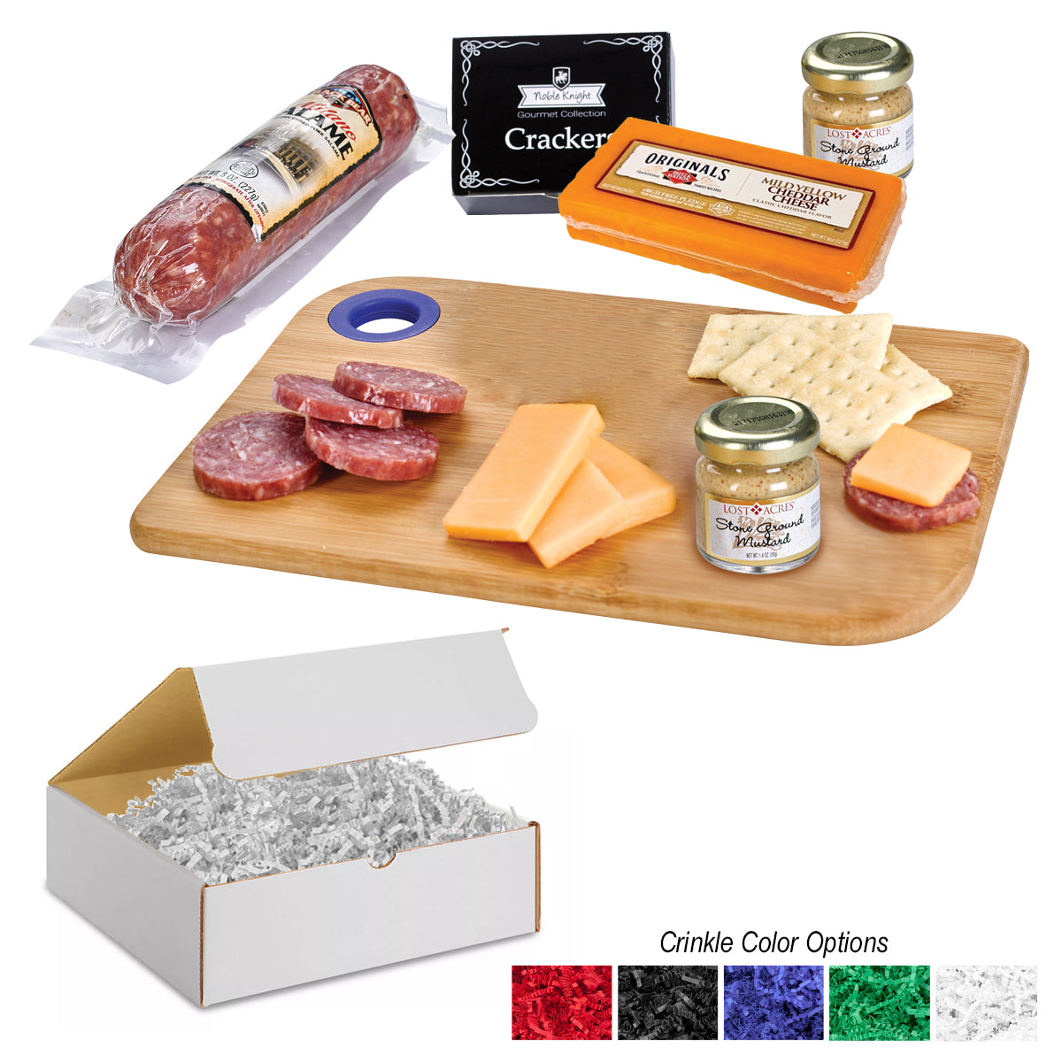 Charcuterie Favorites Board With Meat & Cheese Set