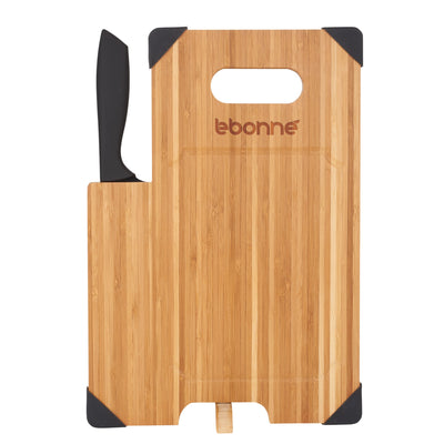 Bamboo Cutting Board with Knife