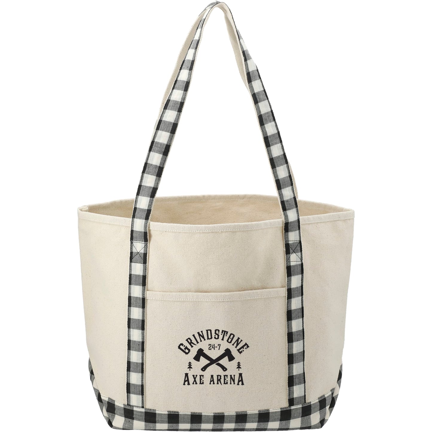 Buffalo Plaid 18oz Cotton Boat Tote