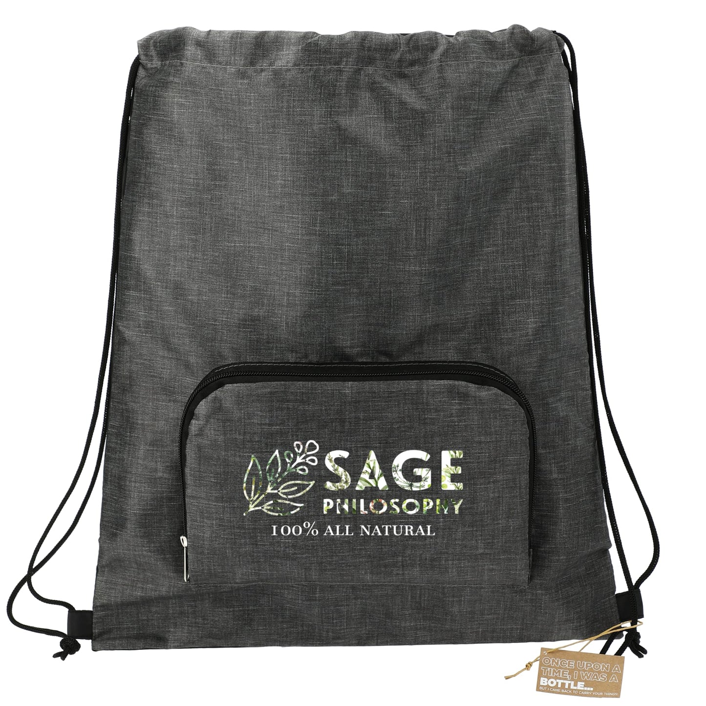 Ash Recycled Packable Drawstring Bag