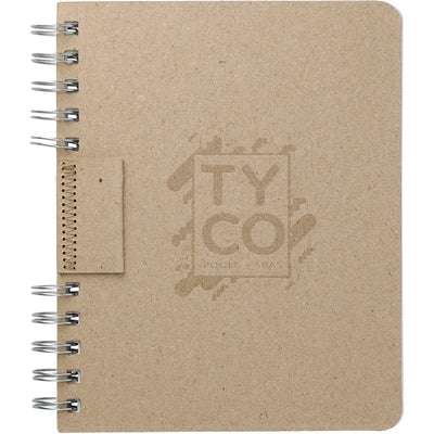 6in x 7.5in Recycled Cardboard Spiral JournalBook