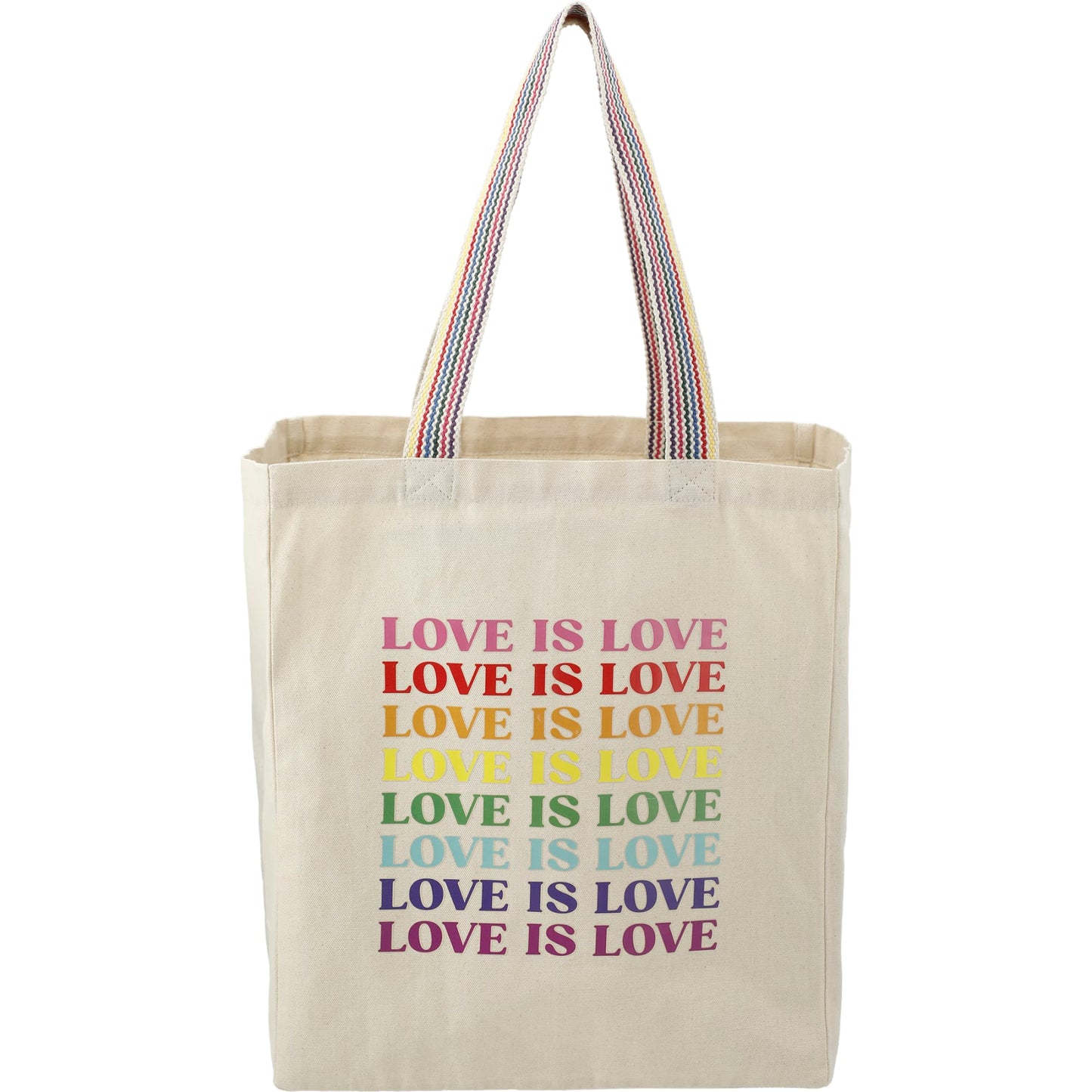 Rainbow Recycled 8oz Cotton Grocery Tote