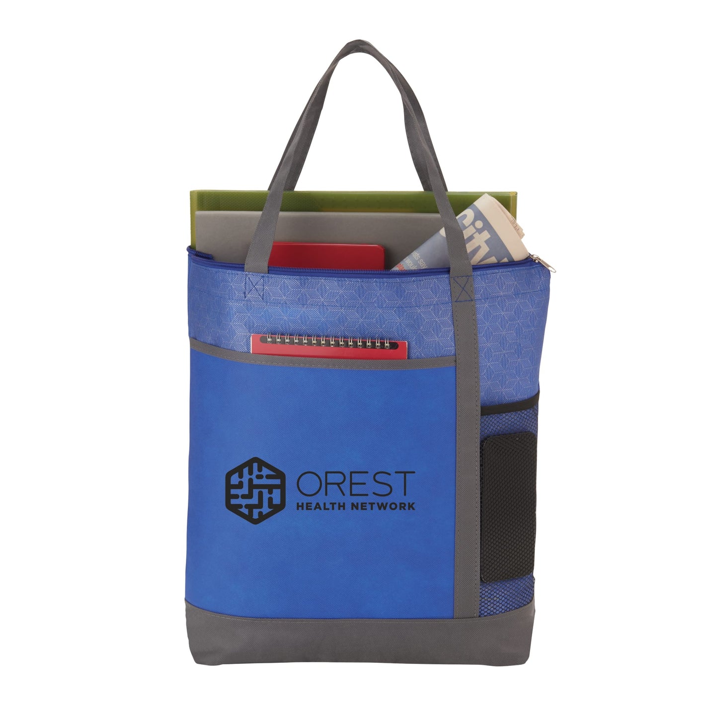 Chrome Non-Woven Zipper Convention Tote