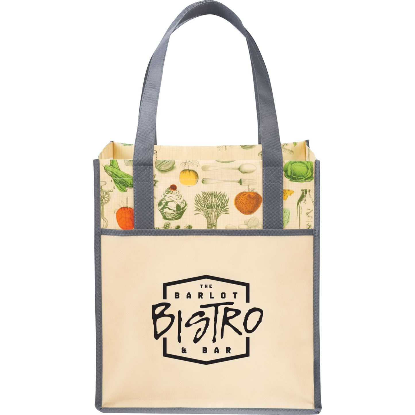 Big Grocery Vintage Laminated Non-Woven Tote