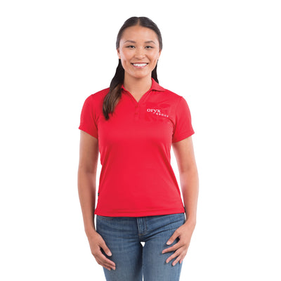 Womens MORENO TEXT MICRO SS POLO